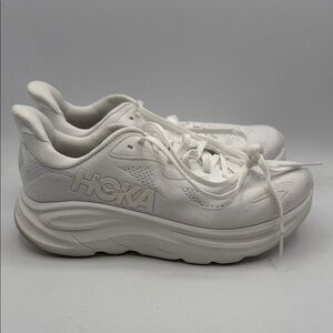 Hoka Clifton 10 Women’s 8B All-White Running Shoes S20